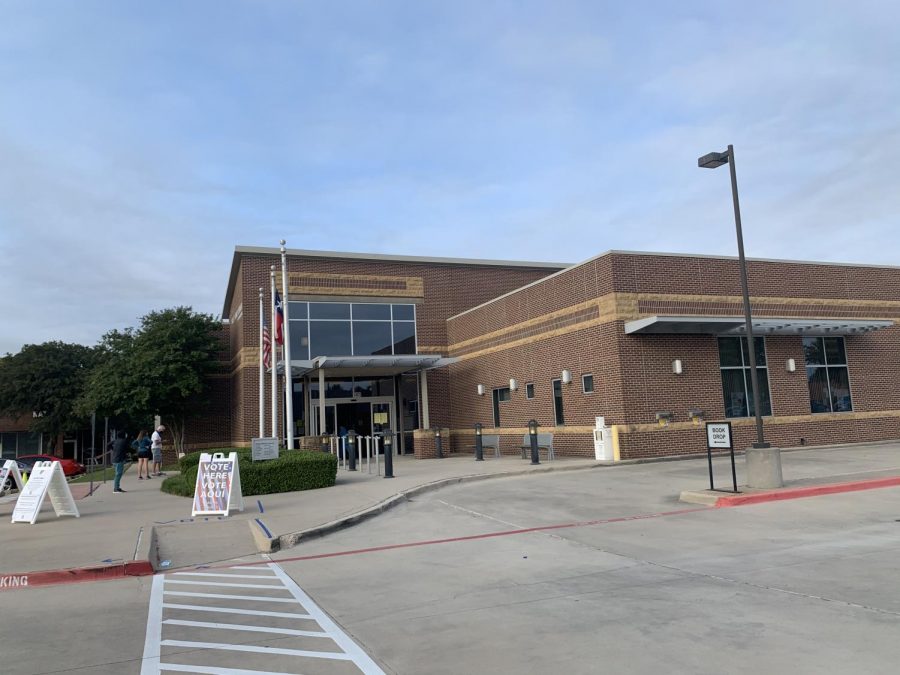 Valley Ranch Public Library holds early voting for residents on Oct 19. Valley Ranch Public Library is one of the six locations in Irving that holds early voting during COVID-19.