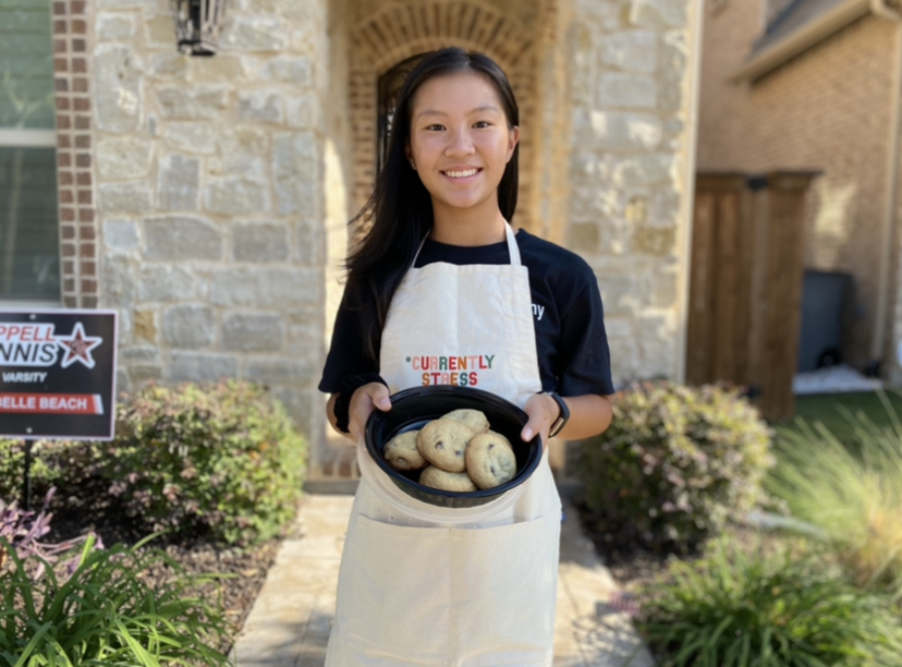 Coppell+High+School+sophomore+Isabelle+Beach+raised+around+%241%2C200+in+donations+for+the+North+Texas+Food+Bank+over+the+summer+by+selling+her+baked+goods+to+her+community.+Beach+provided+7%2C200+meals+to+those+in+need+in+the+North+Texas+area.+