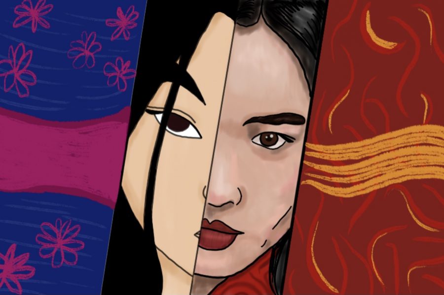 Mulan (2020). a remake of the 1998 animated film, premiered on Disney+ on Sept. 4. The Sidekick staff writer Yasemin Ragland enjoyed the film because of its feminist message, despite some criticism towards its historical accuracy. Graphic by Sally Parampottil 
