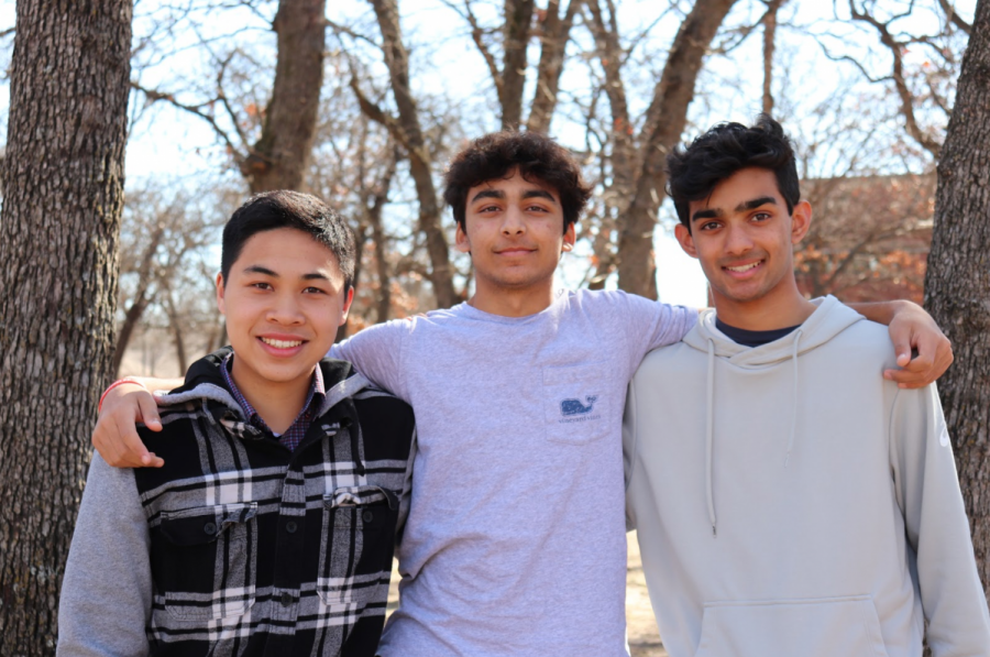Coppell High School senior Jonathon Le, sophomore Asheer Jiwani, and senior Shaylan Patel are three of the 100 members of the CHS DECA chapter who advanced from district to state Dec. 7-11. The CHS DECA chapter prepares for its upcoming state competition on Feb. 8-16 in hopes of 10 students advancing. 