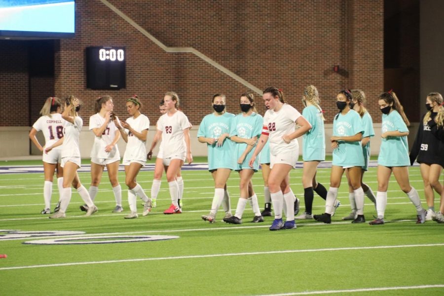 Emotions+were+high+as+the+Coppell+Cowgirl%E2%80%99s+lost+their+final+game+to+the+Prosper+Eagles+at+the+Mckinney+ISD+Stadium+on+Friday.+Coppell+lost+the+UIL+Bi-District+playoff%2C+2-0.