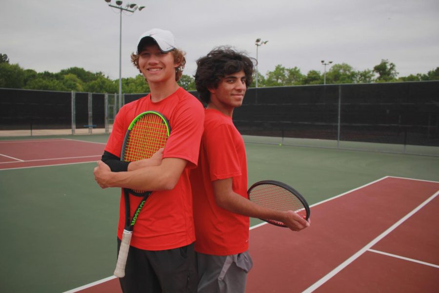 Coppell+High+School+junior+Siddarth+Bellubbi+and+New+Tech+High+%40+Coppell+junior+Cason+Cole++have+been+friends+since+elementary+school+and+doubles+partners+for+11+years.+The+pair+did+taekwondo+together+before+transitioning+into+playing+tennis.