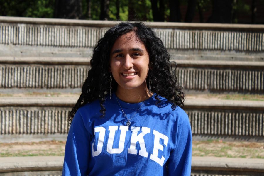 Coppell+High+School+senior+Anushri+Saxena+is+ranked+No.+8+in+the+CHS+class+of+2021.+Saxena+will+attend+Duke+University+in+the+fall+and+is+majoring+in+Neuroscience.