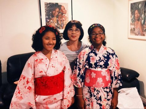 May is Asian American - Pacific Islander Heritage Month.  The Sidekick staff writer Yasemin Ragland (far right) proudly wears a kimono to celebrate her Japanese heritage. 