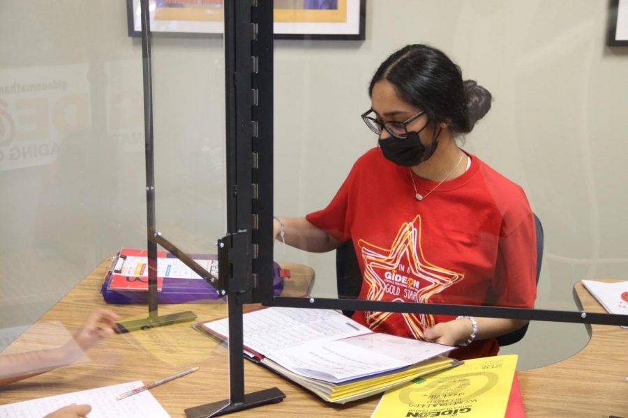 Coppell High School junior Aashvi Addepalli teaches her students after school at Gideon Math and Reading in Coppell on Monday. Many local high school students work as a part-time tutor after school at Gideon.