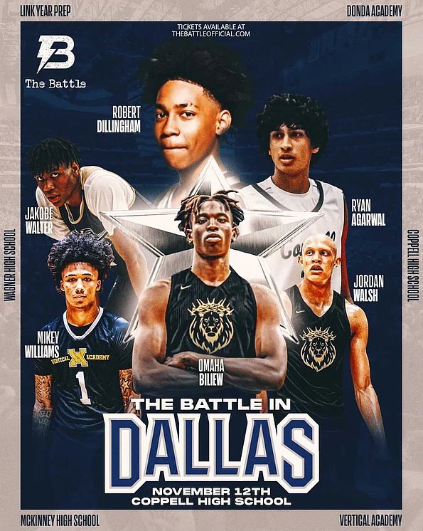 Coppell senior small forward Ryan Agarwal headlines for the Cowboys in The Battle on Nov. 12 at the Coppell High School Arena. The Battle will feature some of the top prospects in the nation and highlights basketball programs from across the nation.