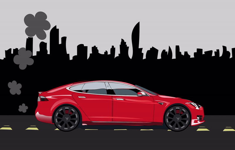 Teslas and other electric cars are gaining popularity as a more environmentally friendly alternative. The Sidekick staff designer Josh Campbell thinks electric cars are not the solution to modern vehicles’ environmental consequences. Graphic by Ashley Qian