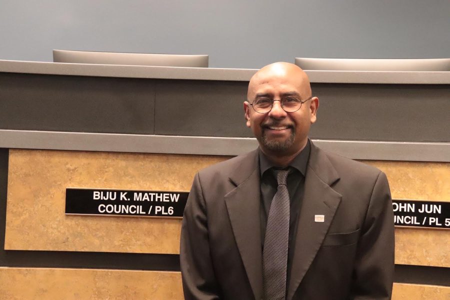 Coppell City Council  Place 6 member Biju Mathew has been on the council since 2018. Mathew is proud of numerous achievements for the city, notably its award-winning parks and fiscal responsibility. 