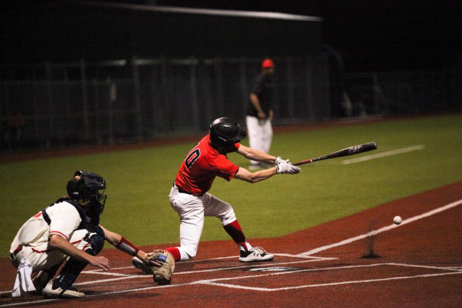 Coppell senior Andrew Nester hits a hard ground ball to third base against McKinney Boyd at Boyd on May 6. The Cowboys play Dallas Jesuit in the Class 6A Region I area playoffs, hosting the Rangers on Thursday at 7:30 p.m. for Game 1, traveling to Jesuit on Friday at 7:30 p.m, for Game 2 and the potential Game 3 is on Saturday at 4:00 p.m. at Kelly Field in Carrollton.