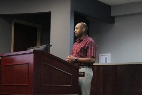 Coppell citizen Michael Crenshaw shares his concerns for school safety at Monday’s Coppell ISD Board of Trustees meeting at the Vonita White Administration Building. CISD currently utilizes several safety measures but will roll out C.R.A.S.E training to employees for better safety.
