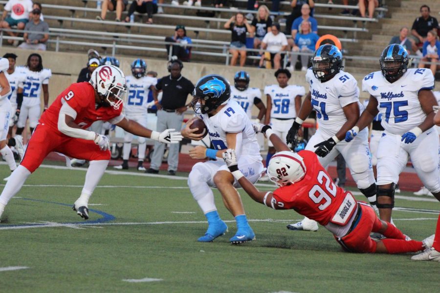 Coppell junior defensive tackle Varun Ravilla tackles Plano West ballcarrier at Buddy Echols Field on Sept. 23. Coppell hosts Flower Mound Marcus at Buddy Echols Field on Friday, kickoff at 7 p.m. 