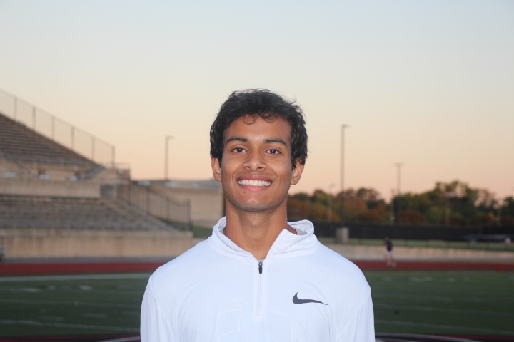 Coppell High School senior cross country runner Vedant Bhattacharyya has been in cross country since seventh grade. With the help of cross country coach Landon Wren who was hired in 2021, Battacharyya continued to train himself and his teammates which led to the teams third place finish at the Class 6A State Meet. Photo by Shreya Ravi.