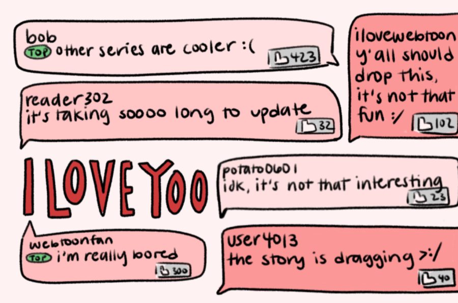 Webtoon is a popular online comic platform that has grown tremendously in the last few years, but older stories are getting less recognition than newer stories. The Sidekick staff writer Nimat Randhawa thinks classic stories such as I Love Yoo deserve more attention for their powerful storytelling and beautiful art. Graphic by Avani Munji