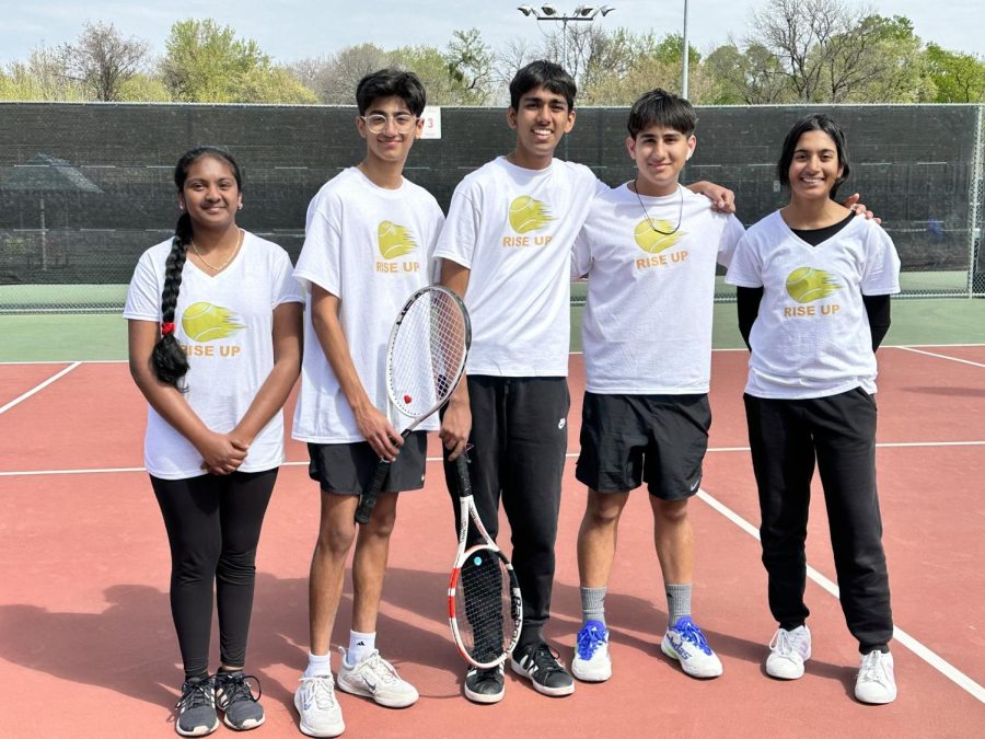 Coppell High School sophomore Mihir Thakur organized Rise Up, a tennis camp, over spring break with the help of fellow tennis athletes. Thakur raised $1,320 and split the funds between the CHS Tennis program and Coppell Education Foundation.
