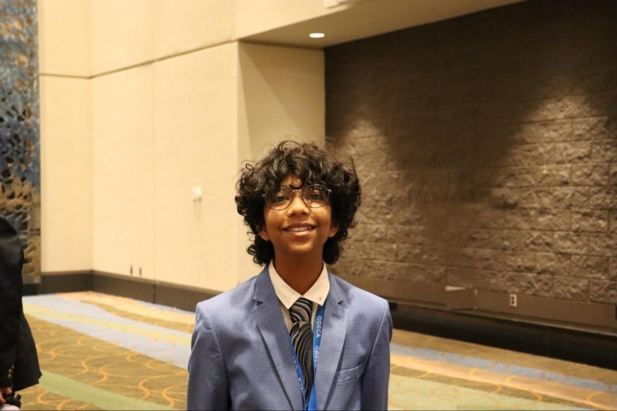 CHS9 student Yuvan Sampath competed in Principles of Business Management and Administration roleplay event on April 22 at the DECA International Career Development Conference on April 22-25 in Orlando, Fla. Sampath attributes his success to his extracurricular activities. Photo by Swarra Mudgalkar