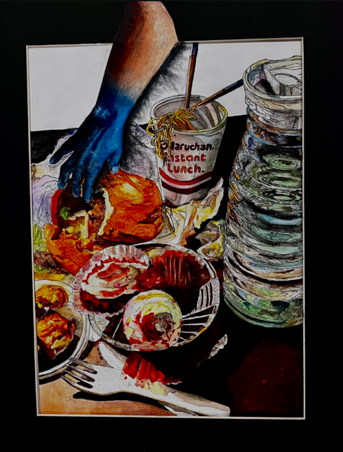 Freshman Lattika Adloor advanced to state for her work “Undeniable Desire”. VASE is a visual arts competition held every year in Texas to recognize distinguished artists.