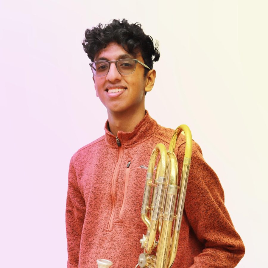 Coppell High School senior Varun Ramanathan participates in the CHS band as a trumpeter. CHS students voted on the 19 most influential seniors in the graduating class of 2023.