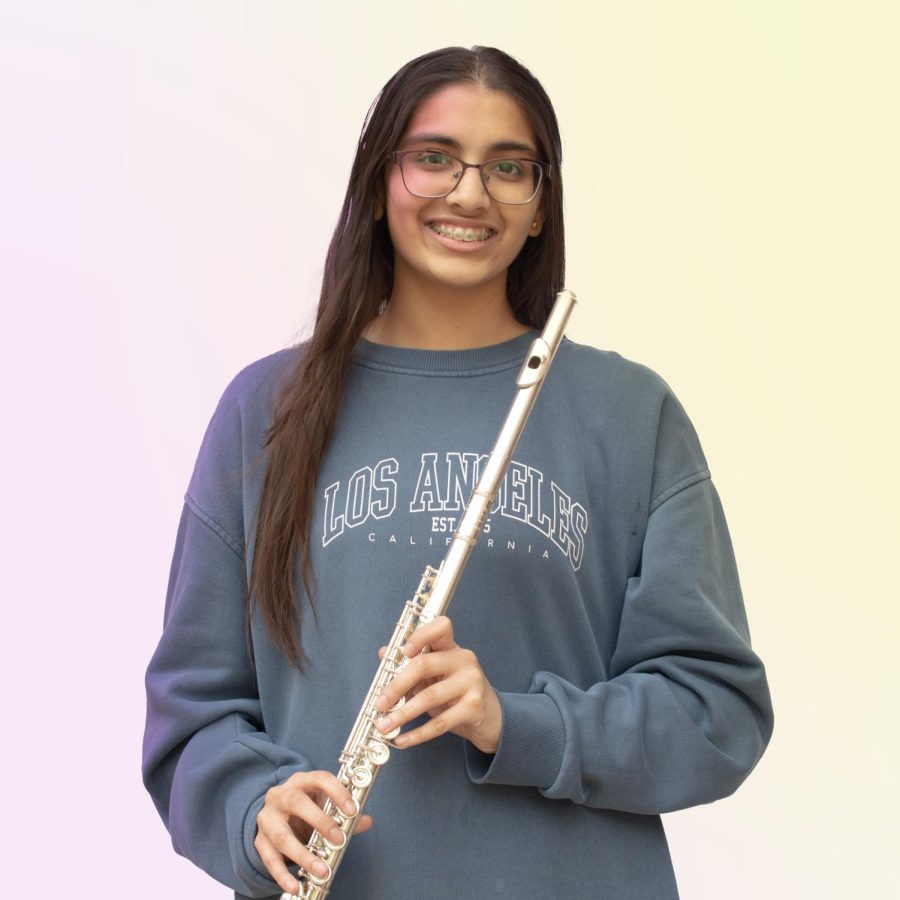Coppell High School senior Rhythm Khandelwal is a face of CHS as a Red Jacket and a flutist. CHS students voted on the 19 most influential seniors in the graduating class of 2023.