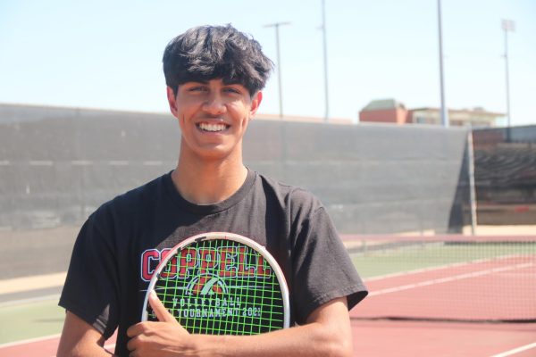 Coppell junior tennis co-captain Shay Patel is following in the footsteps of his older brother, CHS 2022 graduate Vinay Patel, and paving his path in the program. In addition to earning multiple notable accolades, Patel brings a unique style and perspective to the team.