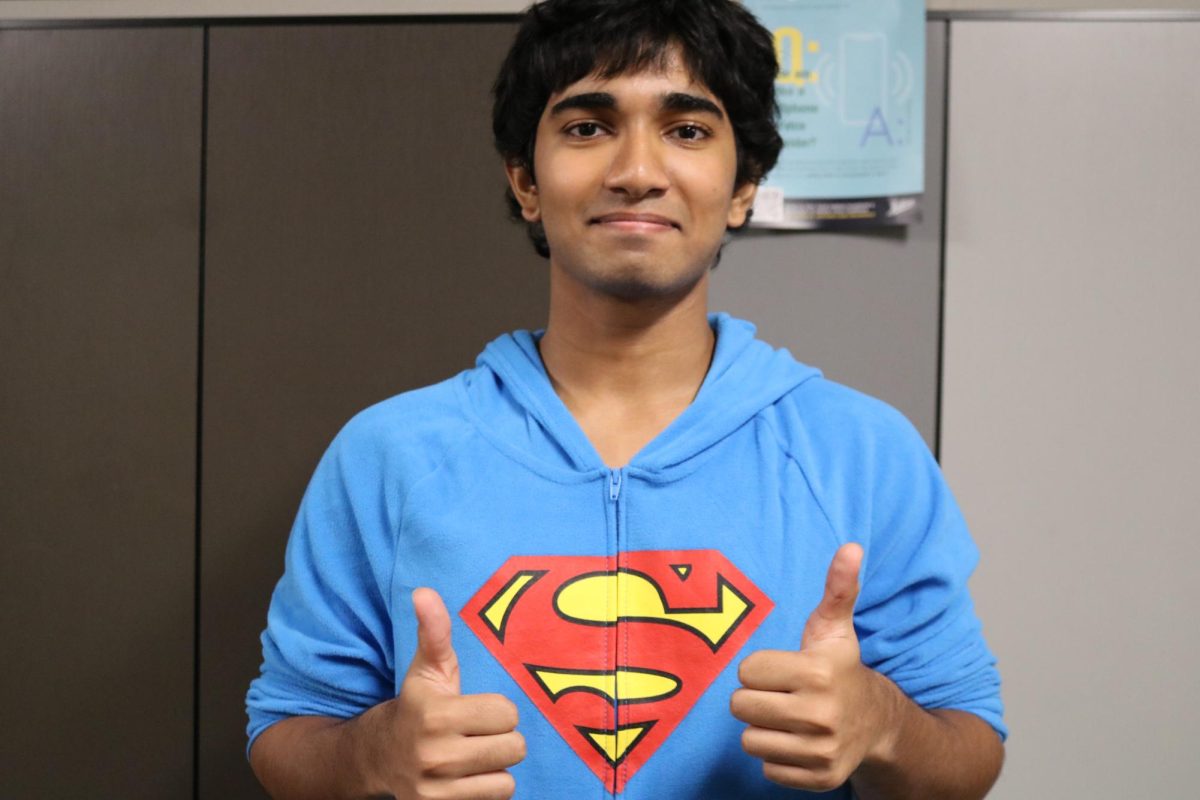 Coppell High School sophmore Sriman Reddy dresses up as Superman on Halloween. Students and staff at CHS celebrated Halloween by dressing up in a variety of festive costumes. 