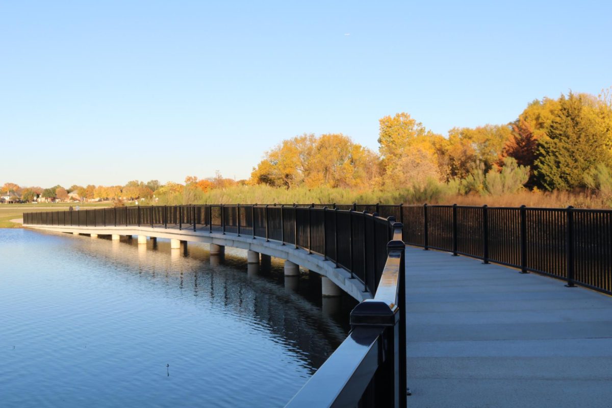The Moore Road Park boardwalk allows the residents of Coppell to view the foliage and pond at Andy Brown Park East on Dec. 3. The City of Coppell announced the completion of the improved Moore Road Park boardwalk on Sept. 1 after it was taken down 10 years ago due to safety concerns.