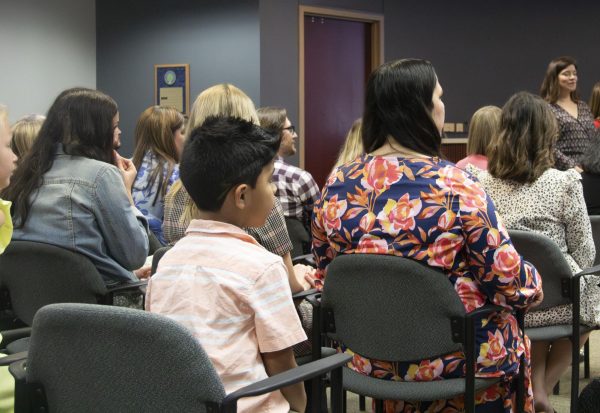 Coppell ISD recognized campus teachers of the year and new zoning of elementary schools in a school board meeting at the Vonita White Administration building on Monday.