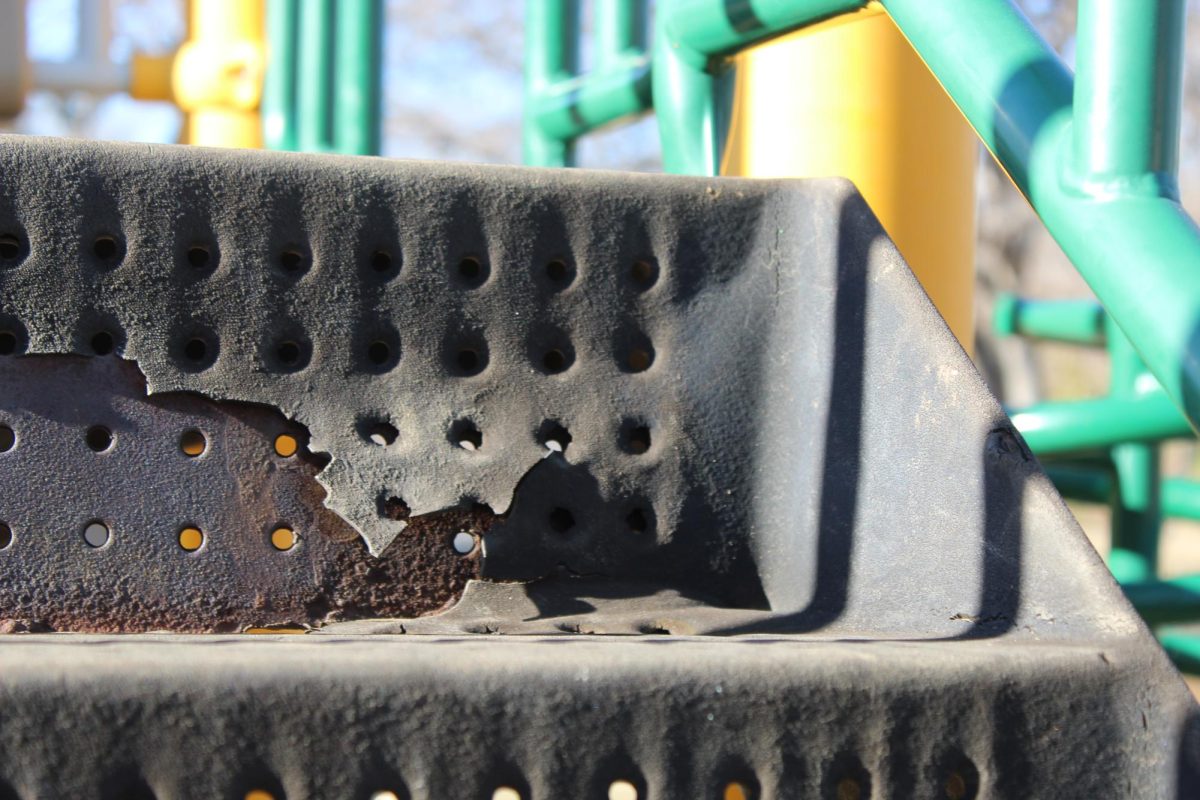 Valley Ranch Elementary School’s playground equipment is rusted and showing wear and tear. Proposition A of the Coppell ISD Bond Package allows for playground renovations for all district elementary schools aside from Canyon Ranch Elementary School.