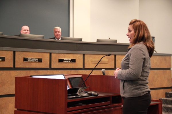 Dr. Scharlene Gaudet of Resiliency Brain Health appeals to the council to improve handicap access to her practice. The council was presented with arguments by Old Town Coppell business owners to reserve their parking spaces on weekdays during Tuesday’s meeting.