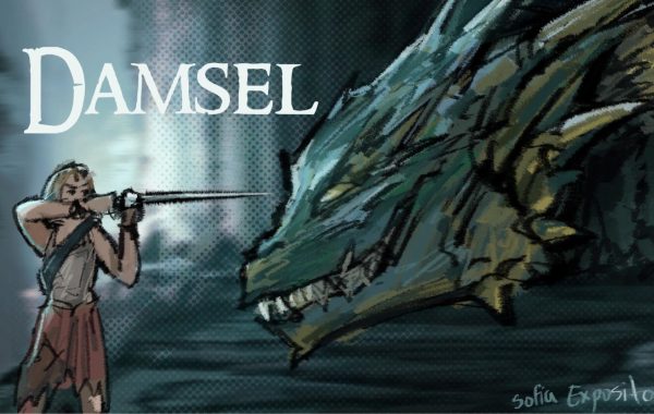 Netflix’s Damsel incorporates dark fantasy and terror in the film starring Millie Bobby Brown. The Sidekick staff writer Katie Park shares her thoughts on the unique plot. Graphic by Sofia Exposito.