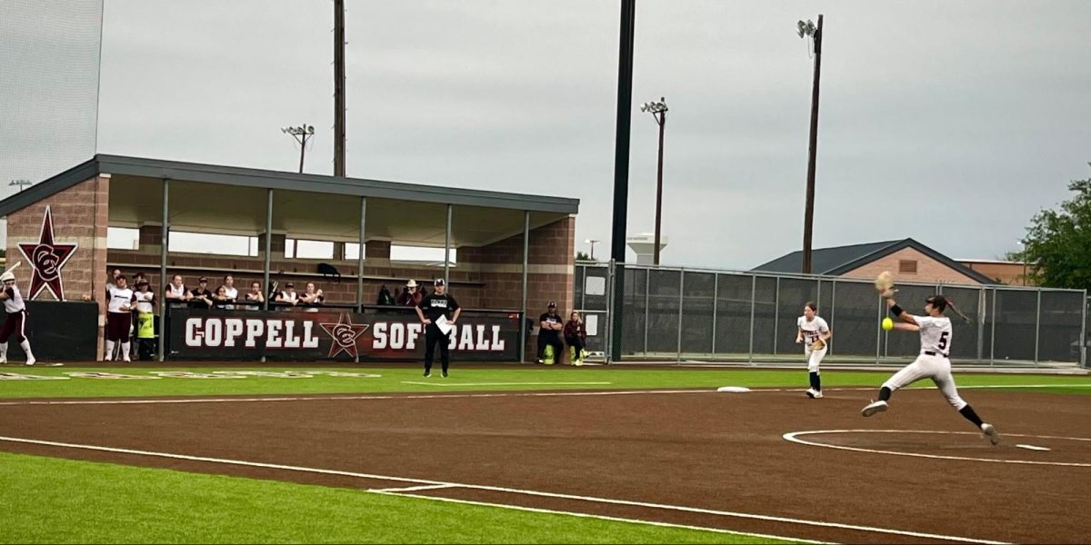 Coppell junior pitcher Kayla Shannon pitches against the Plano on April 19 at Coppell ISD Baseball/Softball Complex. The Cowgirls defeated the Wildcats, 9-8.