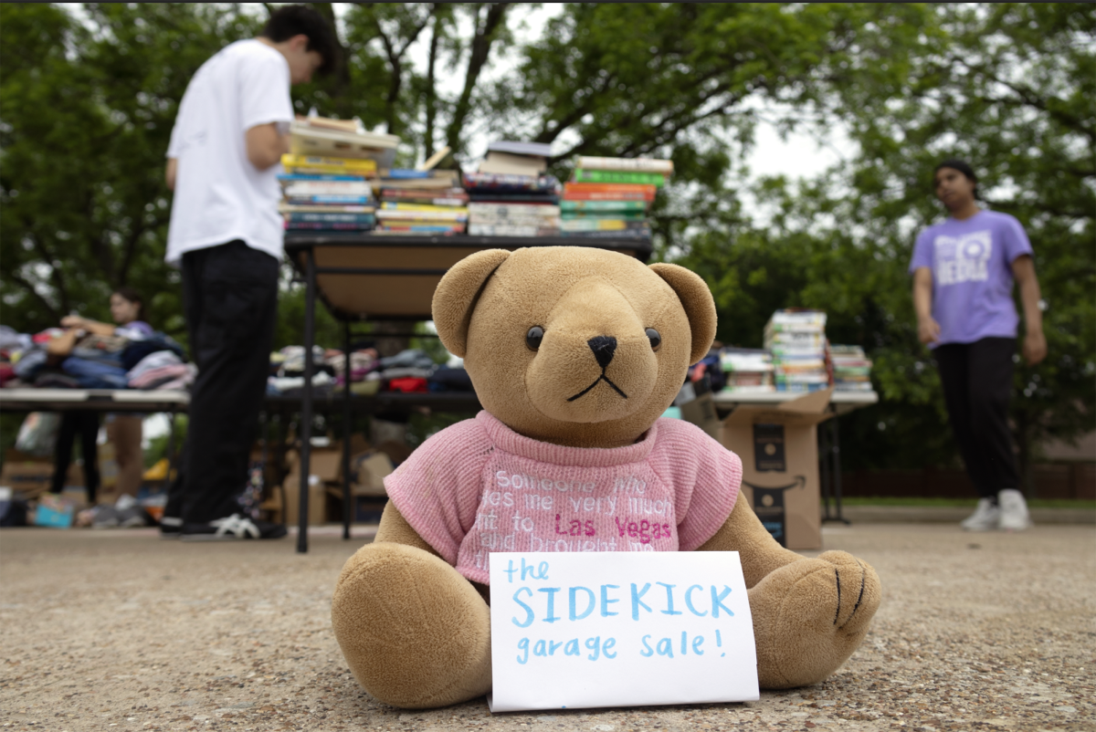Plushies were one of the many items available for sale on Saturday at Coppell High School. The Sidekick staff provided a wide selection of products for its annual garage sale in order to raise money for the program.