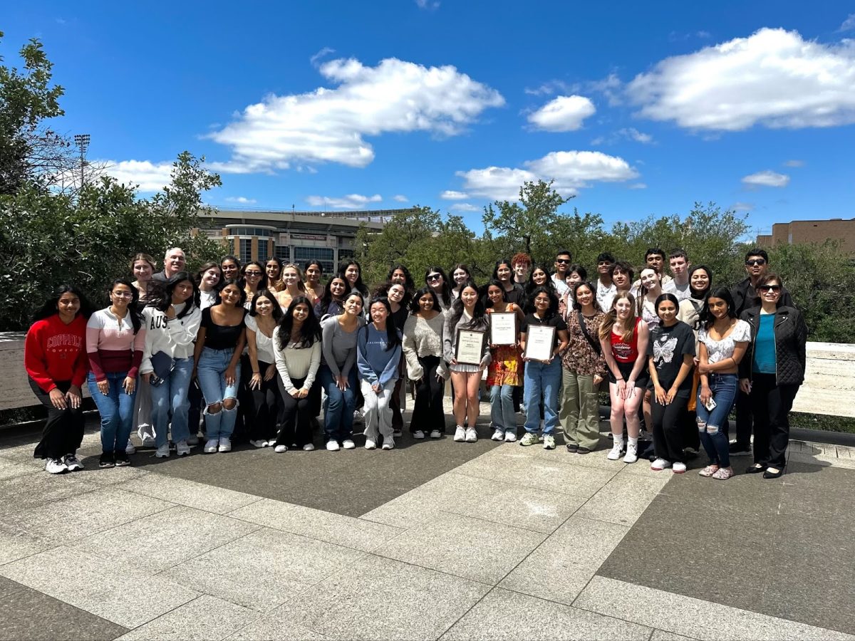 Coppell High School student media programs received Star Awards at the University of Texas at Austin during the ILPC State Convention. Staff from The Sidekick, KCBY, and Round-Up yearbook attended the ILPC State Convention from April 19-21. Photo courtesy of Sameeha Syed.