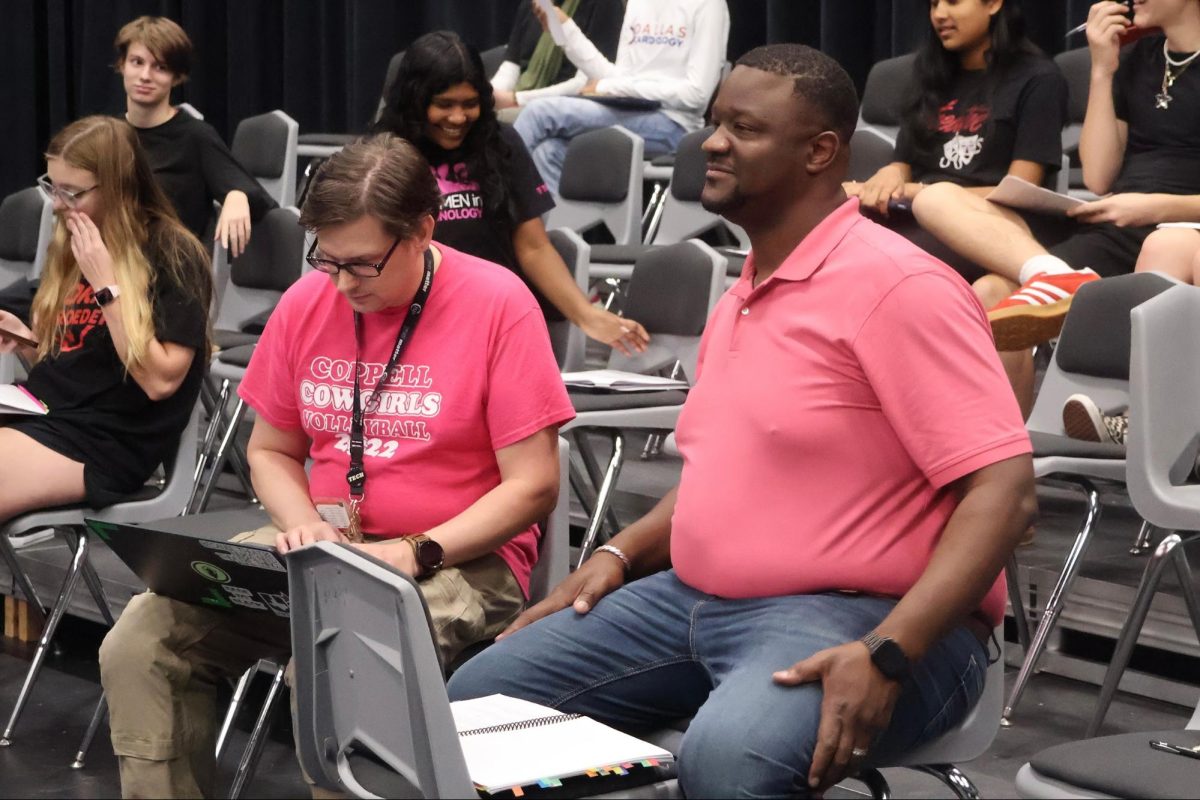 Coppell head director Glenn Price and technical director Aaron Kays lead rehearsal of the  Black Box Productions’s fall show “The Old Man and The Old Moon” on Thursday. Both directors are former Anna ISD teachers and were named Cowboy Theatre Company directors in May.