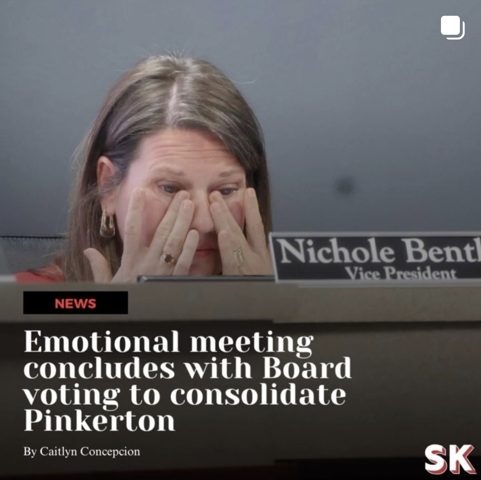 Emotional meeting concludes with Board voting to consolidate Pinkerton