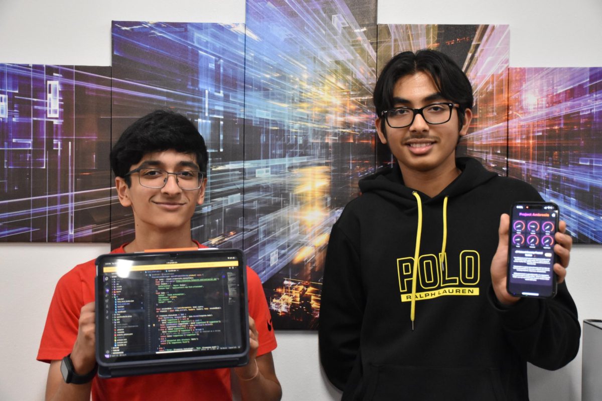 Coppell High School juniors Aryaman Singh and Anmol Deepak collaborated along with Samarth Prasad and Samanyu Hebbar to code application Project Ambrosia for the Congressional App Contest. Students create an original application for the contest, held by Texas Representative Beth Van Duyne.