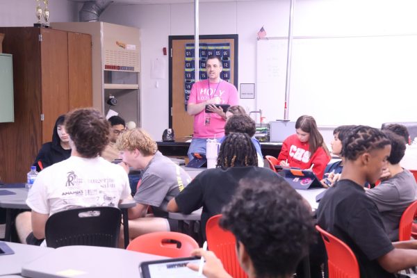 Coppell High School chemistry teacher Jeff West found his passion for teaching his colleagues back when he was a chemist in Wisconsin. West said he enjoys when students begin to understand the topic and the look it brings to their face. 