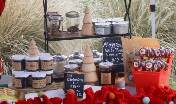 ElderB, a local business, sells handcrafted batches of flavored organic honey at Old Town Coppell on Saturday. Vintage Christmas at Old Town Coppell is an annual event celebrating the holiday season with shops, crafts and treats. 
