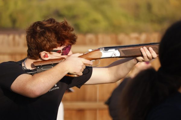 Coppell High School junior Hayden Lipsey practices trap shooting at the Grand Prairie Gun Club on Oct. 26. From joining Coppell’s Competitive Shooting Team in seventh grade to becoming president of the team in his junior year, Lipsey continues to hone his shooting skills and lead by example.