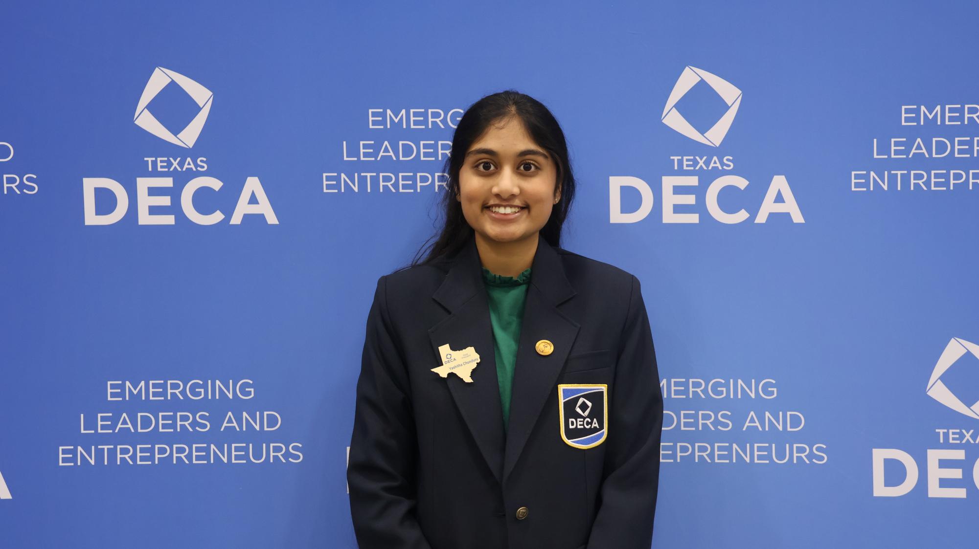 DECA Texas president senior Yashitha Chunduru 2024-25