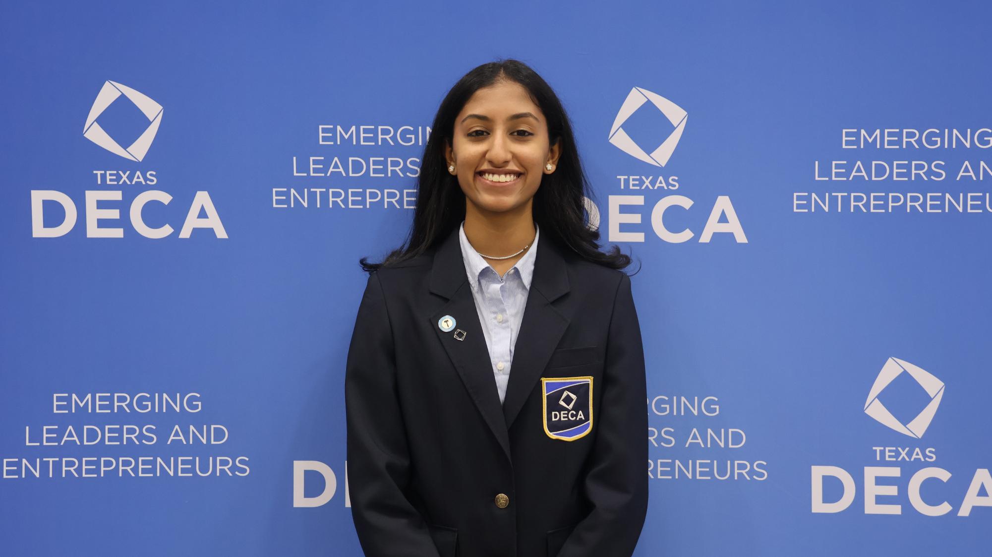 Coppell DECA president senior Nayva Singh 2024-25