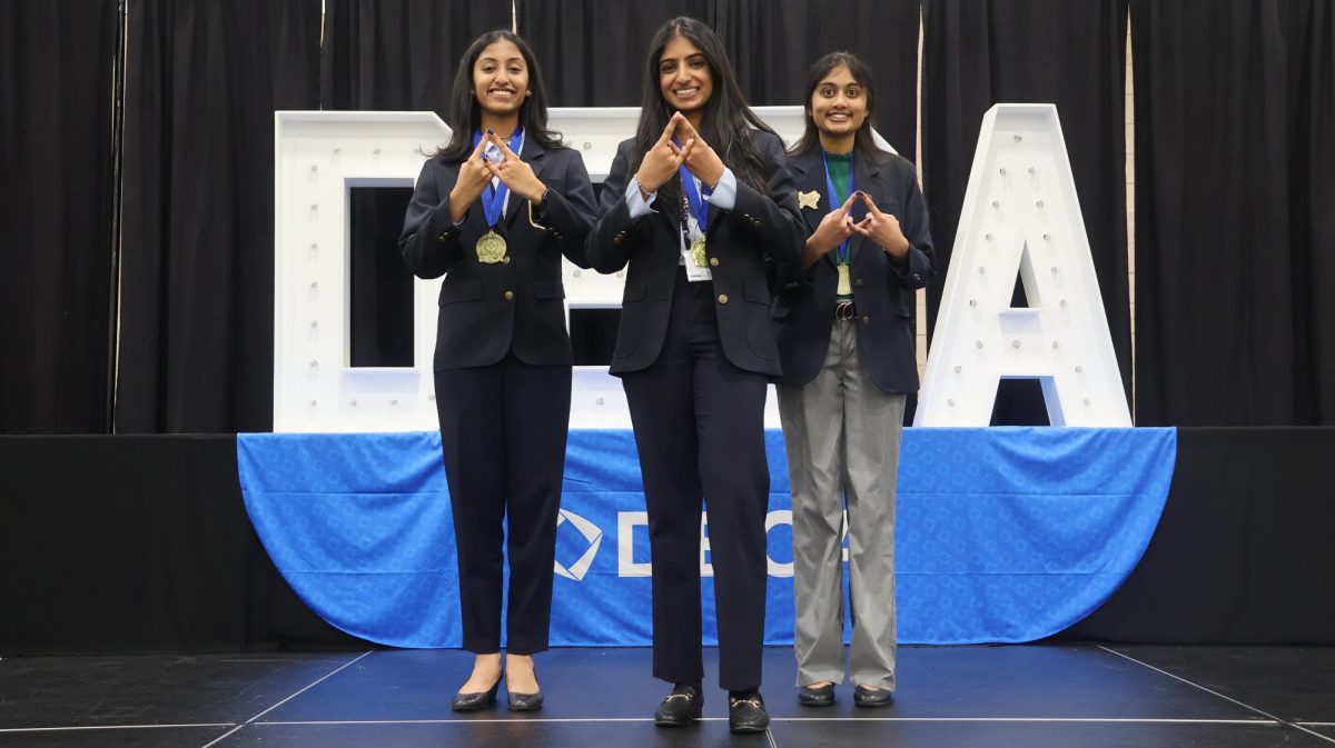 Coppell High School junior Driti Gajjela was announced as DECA District 11 President at the DECA District Career Development Conference on Tuesday at Irving Convention Center. District officers oversee regional events and represent local chapters throughout the year. (Photo by Manasa Borra)