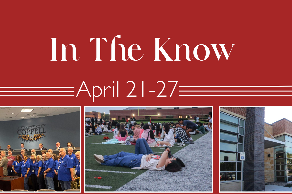 In The Know is a series from The Sidekick detailing events involving Coppell High School and Coppell ISD happening this week. It will be posted every Monday for the remainder of the 2024-25 school year. Graphic by Yug Talukdar

