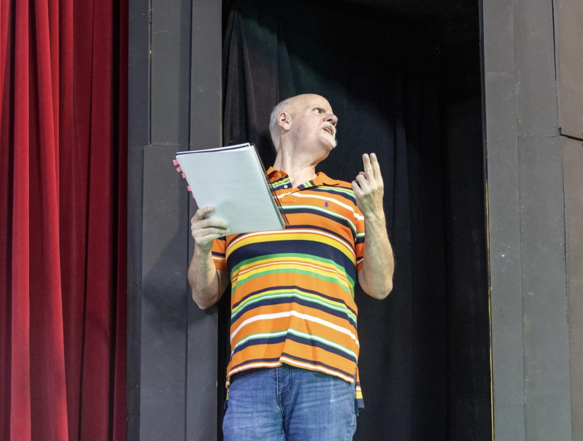 Coppell High School special education teacher Doug Fowler rehearses for his role in “Holiday Inn” at Firehouse Theatre in Farmers Branch. Fowler draws from his 47-year experience in the theater industry to enrich his educational approach.