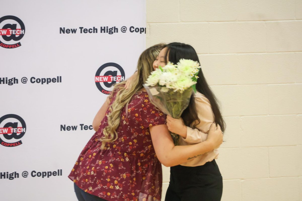 New Tech High @ Coppell senior and Poetry Out Loud finalist Jimin Park  wins the Poetry Out Load competition at New Tech on Tuesday in the school  gym. New Tech hosted its 11th year of Slamming For a Cause to bring social issues to light. 