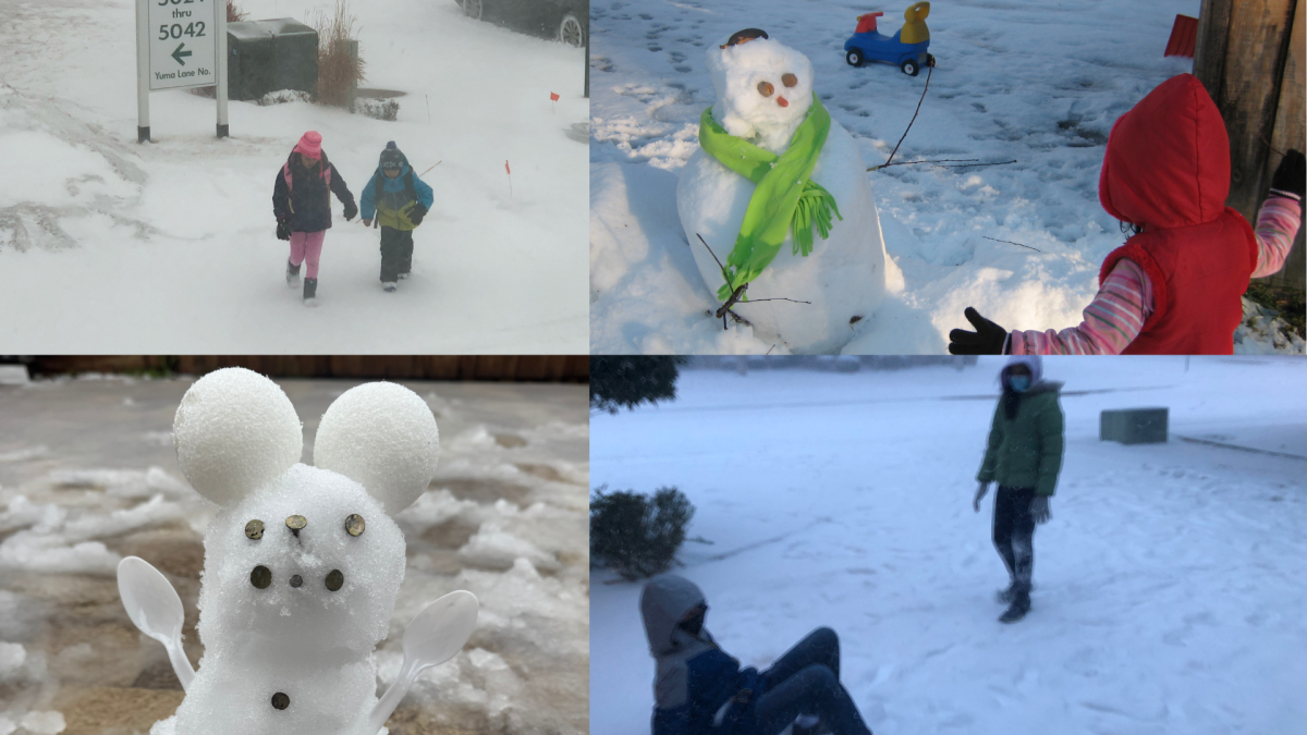 With the arrival of Winter Storm Fern, many are stuck inside or have ventured outside into the snow. The Sidekick staffers give their opinion on their most memorable snowstorm memory. Photos courtesy Neev Chickermane, Aashi Panchal, Saanvi Singh and Hamza Zakir
