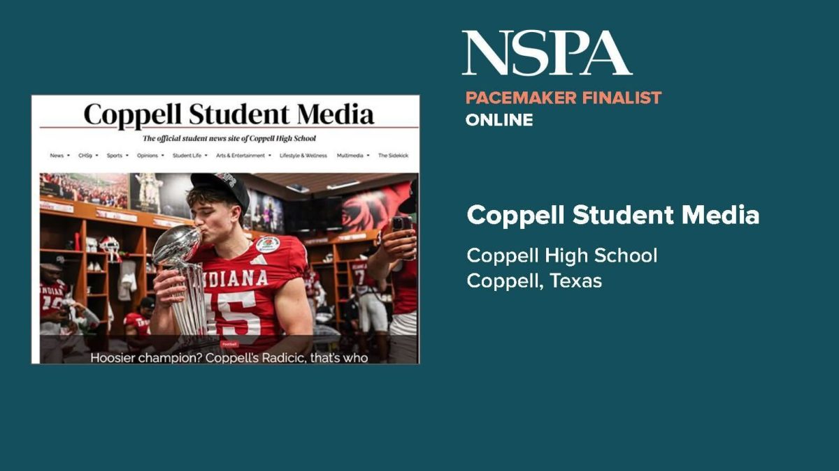Coppell Student Media and KCBY-TV were named National Scholastic Press Association Pacemaker finalists on March 4. Coppell Student Media is competing in the Online Pacemaker category, as KCBY Español is a finalist for Innovation Pacemaker. Photo courtesy National Scholastic Press Association