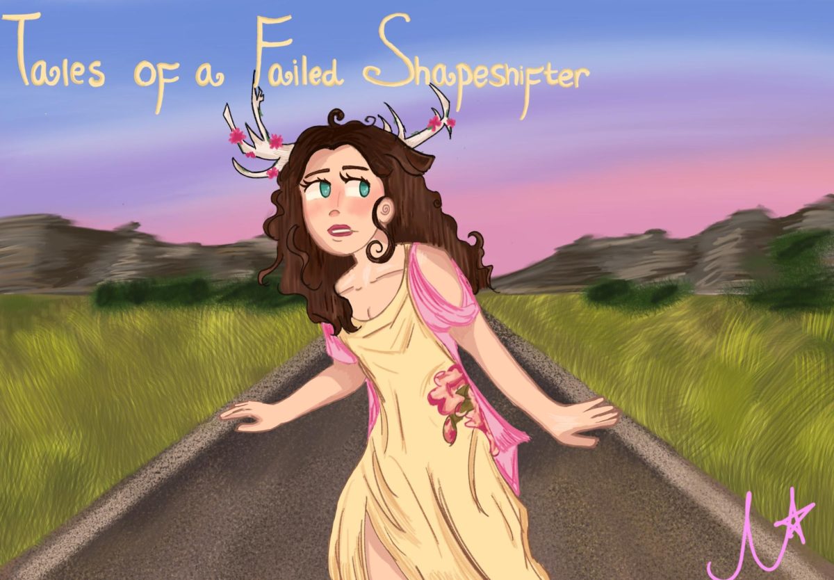 Em Beihold, a pop singer-songwriter known for her famous song “Numb Little Bug,” released her debut album, Tales of a Failed Shapeshifter, on Feb. 27. The Sidekick staff designer Shrika Elma reviews the album. Graphic by Nina Jorge 
