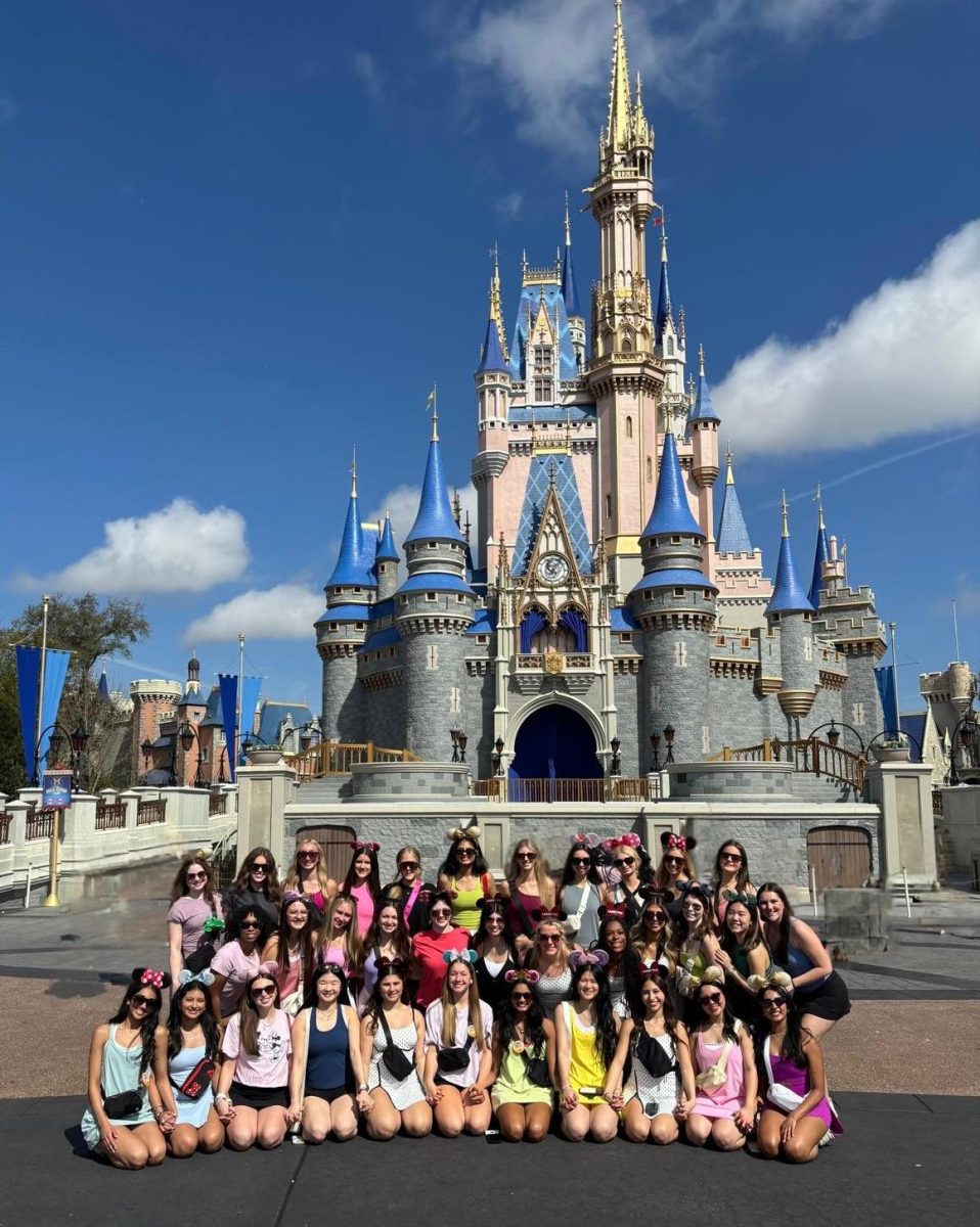 The Coppell Lariettes visit Magic Kingdom Park on Feb. 27. The Lariettes travelled to Walt Disney World Resort in Orlando, Fla. to perform a routine at Disney Springs from Feb. 26-March 2. Photo courtesy Coppell Lariettes