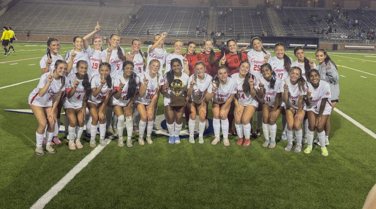 The Coppell girls soccer team defeated Allen, 3-1, on Friday night at Eagle Stadium in the Class 6A Region I bi-district playoffs. The Cowgirls play South Grand Prairie at 7:30 p.m. Tuesday in the regional quarterfinals at Pennington Field in Bedford. Photo courtesy of Coppell girls soccer