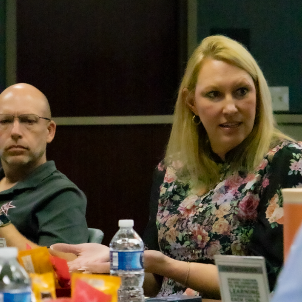 Coppell ISD Superintendent Dr. Leanne Shivers discusses classroom space with CISD trustees. The CISD Board of Trustees met on Monday at Vonita White Administration Building for a board workshop. 